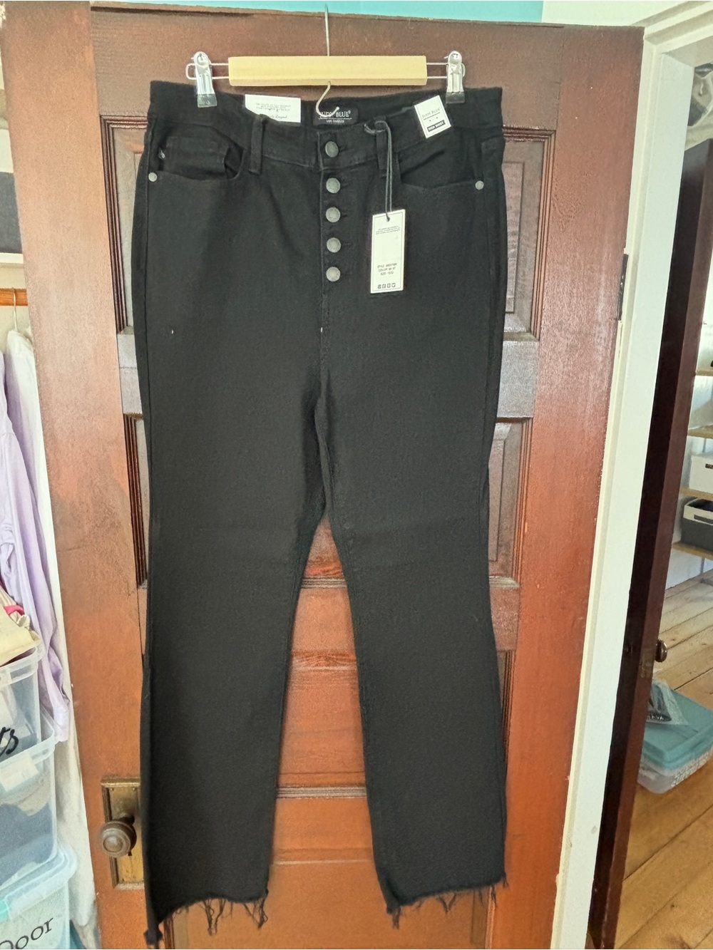 Judy Blue Black Bootcut Button-Fly Jeans